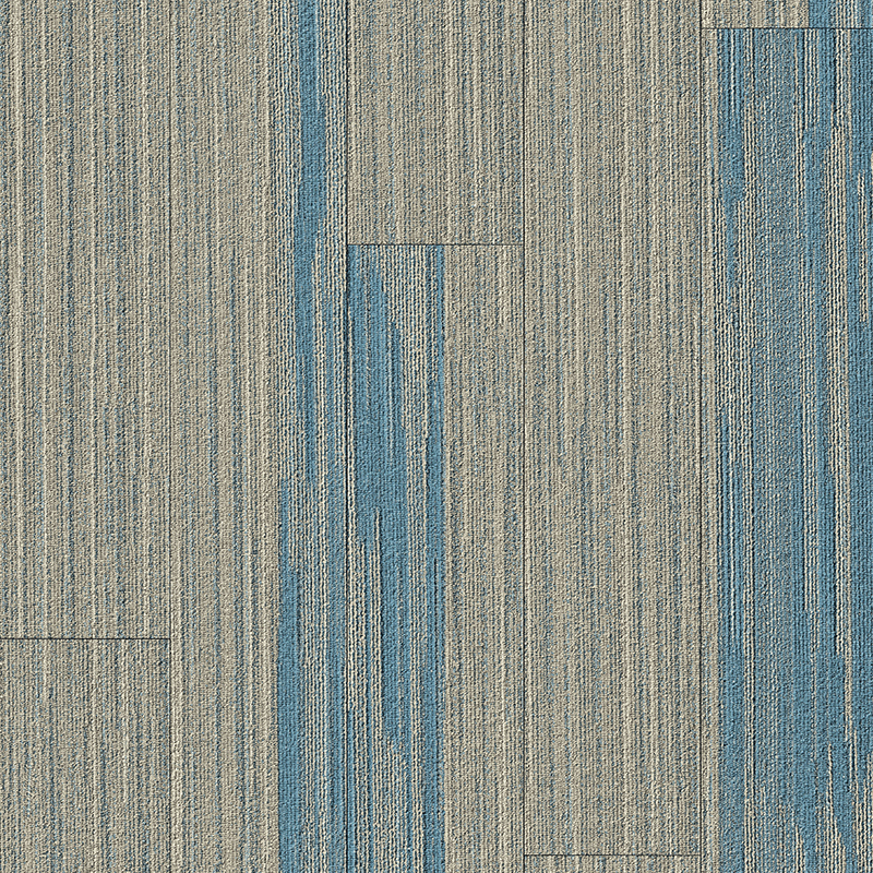 Grey-Blue Linear Stripe Carpet Texture ABA Click Vinyl Plank Flooring